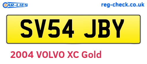 SV54JBY are the vehicle registration plates.