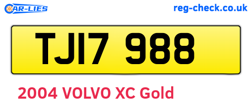 TJI7988 are the vehicle registration plates.
