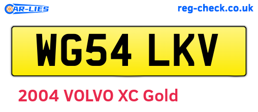 WG54LKV are the vehicle registration plates.