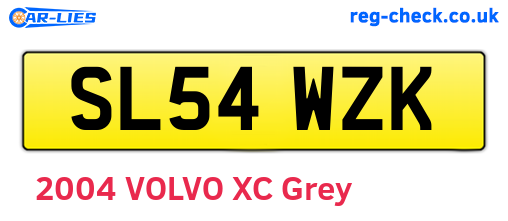 SL54WZK are the vehicle registration plates.