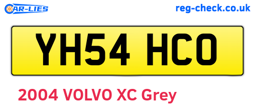 YH54HCO are the vehicle registration plates.