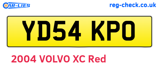 YD54KPO are the vehicle registration plates.