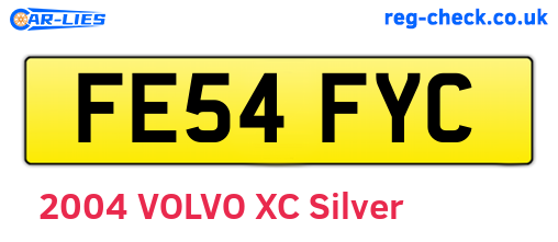 FE54FYC are the vehicle registration plates.
