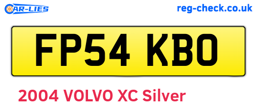 FP54KBO are the vehicle registration plates.