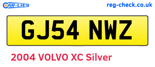 GJ54NWZ are the vehicle registration plates.