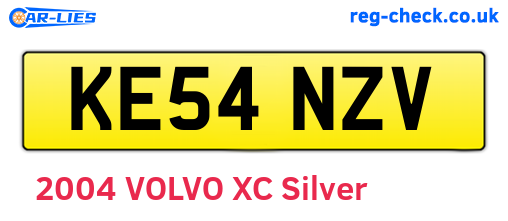 KE54NZV are the vehicle registration plates.