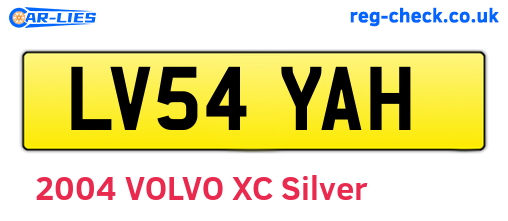 LV54YAH are the vehicle registration plates.