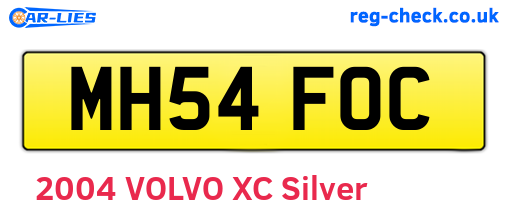 MH54FOC are the vehicle registration plates.