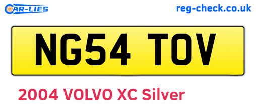 NG54TOV are the vehicle registration plates.