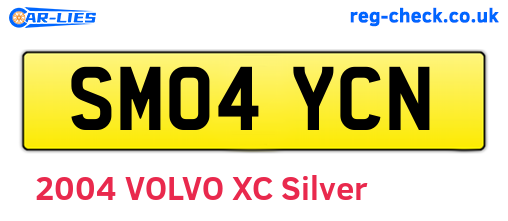 SM04YCN are the vehicle registration plates.