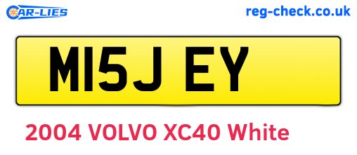 M15JEY are the vehicle registration plates.