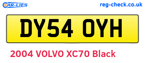 DY54OYH are the vehicle registration plates.