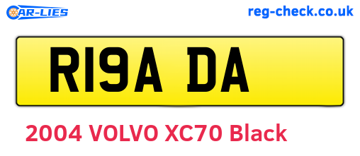 R19ADA are the vehicle registration plates.