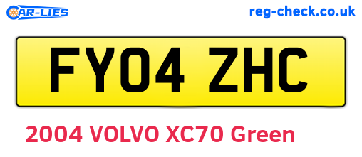 FY04ZHC are the vehicle registration plates.