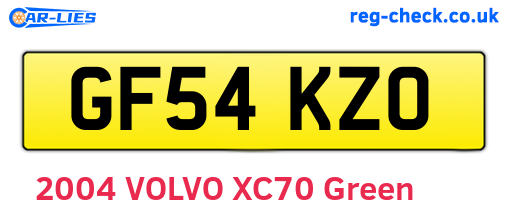 GF54KZO are the vehicle registration plates.