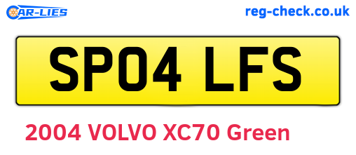 SP04LFS are the vehicle registration plates.