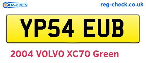 YP54EUB are the vehicle registration plates.