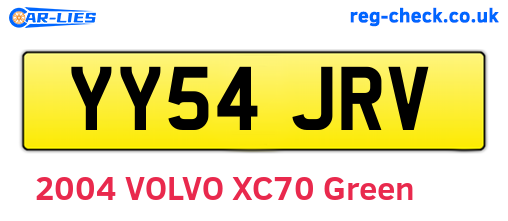 YY54JRV are the vehicle registration plates.