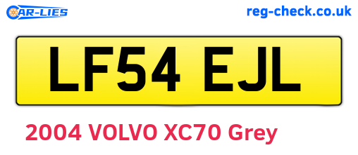 LF54EJL are the vehicle registration plates.