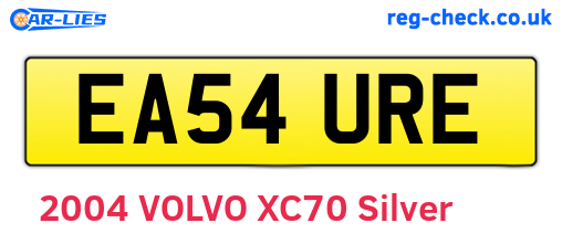 EA54URE are the vehicle registration plates.