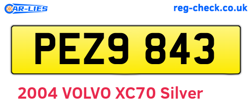 PEZ9843 are the vehicle registration plates.