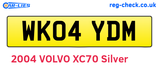 WK04YDM are the vehicle registration plates.