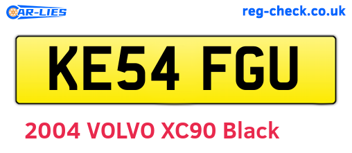 KE54FGU are the vehicle registration plates.