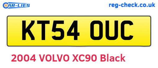 KT54OUC are the vehicle registration plates.