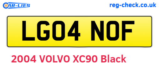 LG04NOF are the vehicle registration plates.
