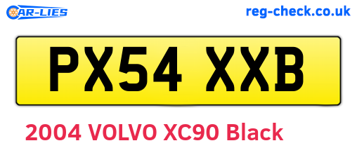 PX54XXB are the vehicle registration plates.