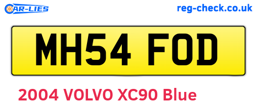 MH54FOD are the vehicle registration plates.