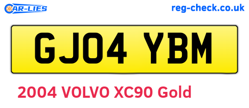 GJ04YBM are the vehicle registration plates.