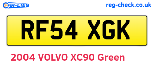RF54XGK are the vehicle registration plates.