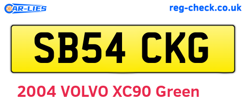 SB54CKG are the vehicle registration plates.