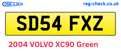 SD54FXZ are the vehicle registration plates.