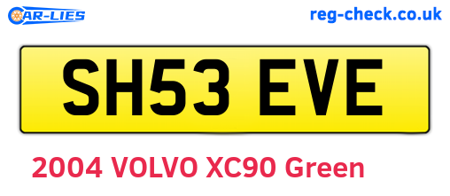 SH53EVE are the vehicle registration plates.