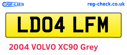LD04LFM are the vehicle registration plates.