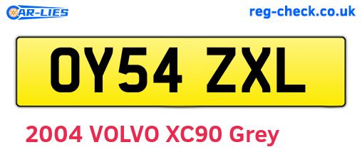 OY54ZXL are the vehicle registration plates.