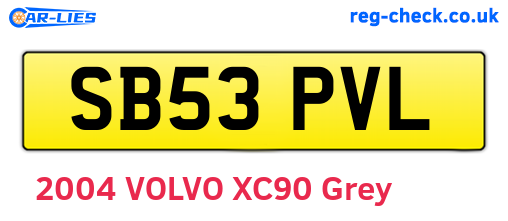 SB53PVL are the vehicle registration plates.