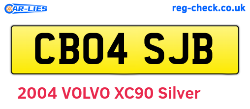 CB04SJB are the vehicle registration plates.