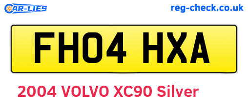 FH04HXA are the vehicle registration plates.