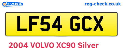 LF54GCX are the vehicle registration plates.