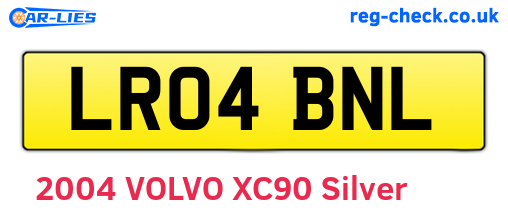 LR04BNL are the vehicle registration plates.