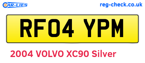 RF04YPM are the vehicle registration plates.