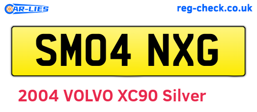 SM04NXG are the vehicle registration plates.