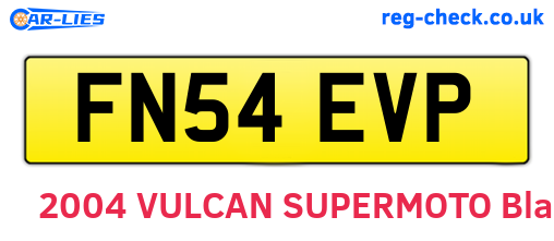 FN54EVP are the vehicle registration plates.