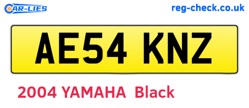 AE54KNZ are the vehicle registration plates.