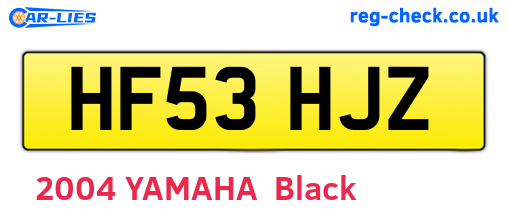 HF53HJZ are the vehicle registration plates.