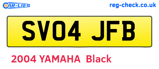 SV04JFB are the vehicle registration plates.