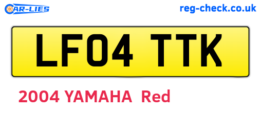 LF04TTK are the vehicle registration plates.